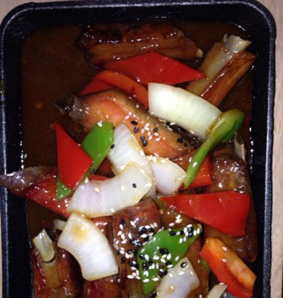 M34.COSTILLAS asadas con BARBACOA plancha