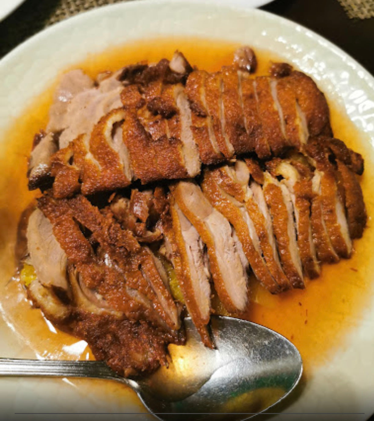 PATO Asado CON salsa NARANJA