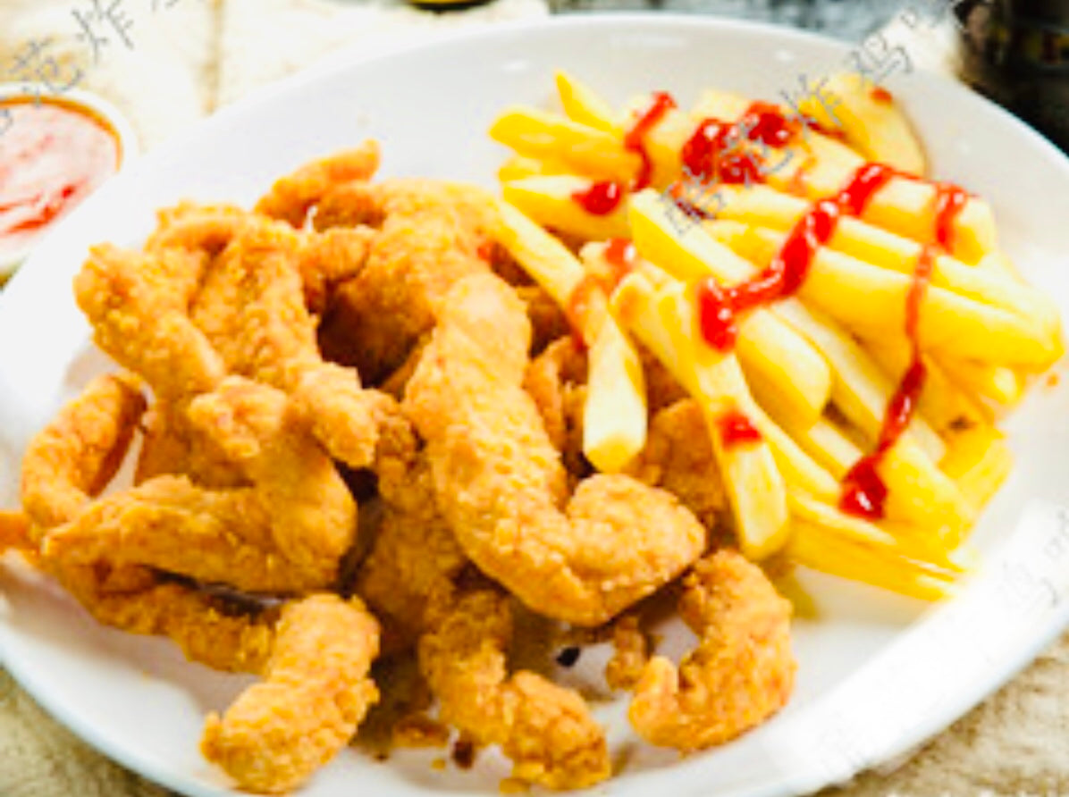 PLATO INFANTIL(pollo empanado y patatas)N1