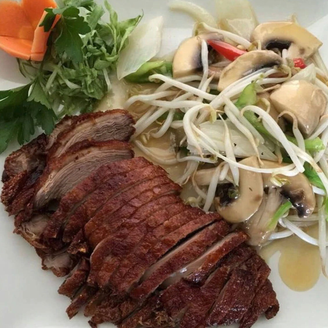 PATO asado CON VERDURAS