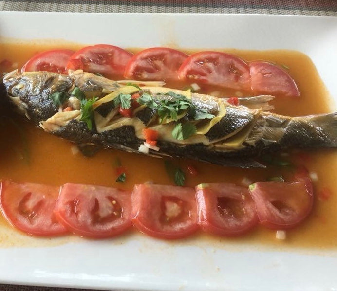 LUBINA AL VAPOR estilo THAILANDESA