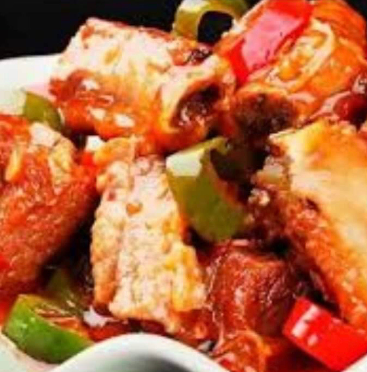 Costilla con verduras a la plancha