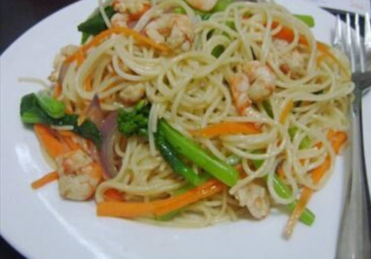 TALLARINES CON GAMBAS